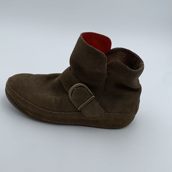Fitflop Dash style brown suede pull on ankle boots thick active sole woman’s 8 - Picture 7 of 12